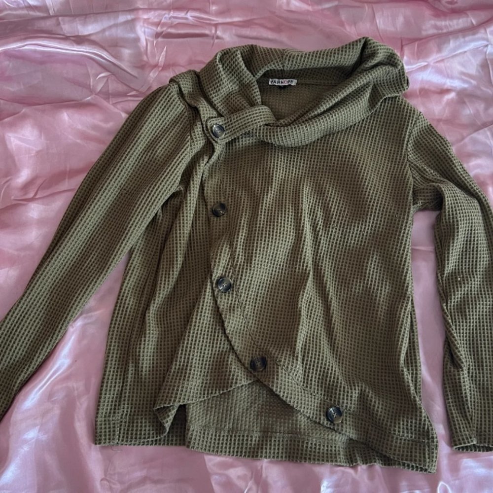 green sweater